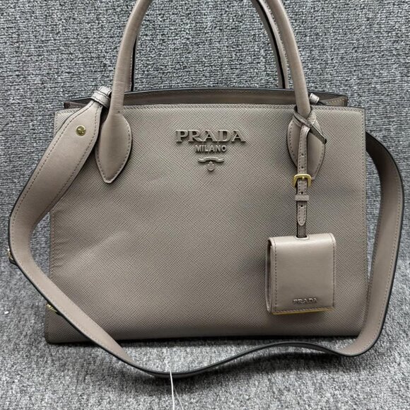 Prada Leather Satchel Bag 799-081525 - Picture 1 of 16